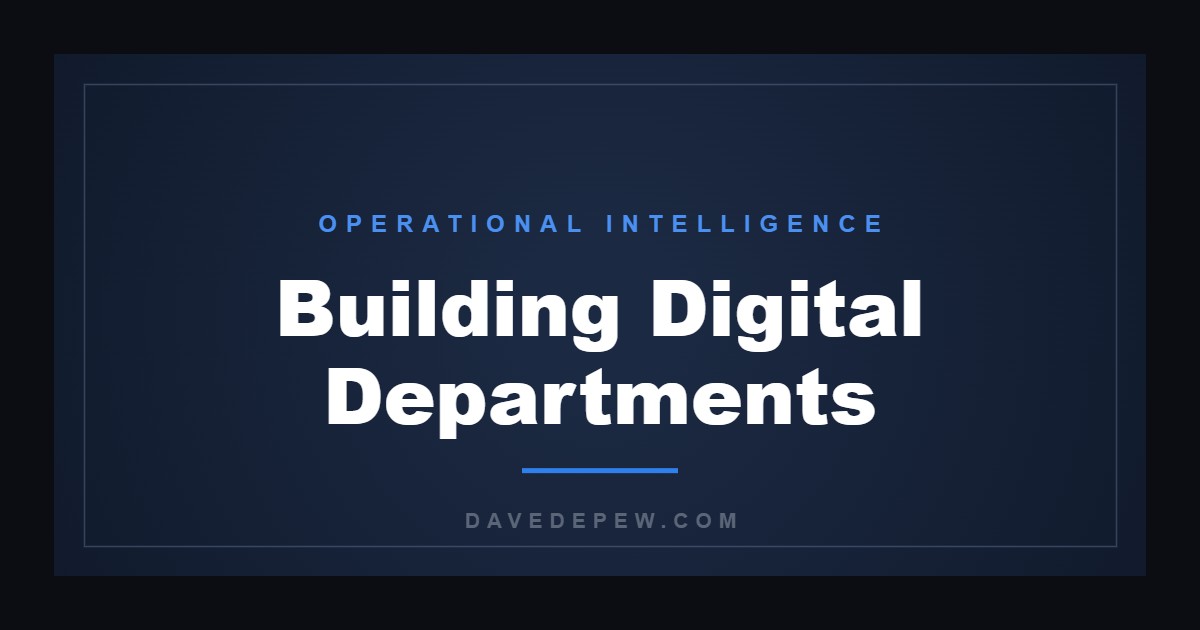 Building Digital Departments