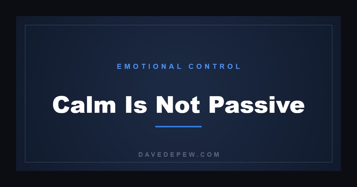 Calm Is Not Passive