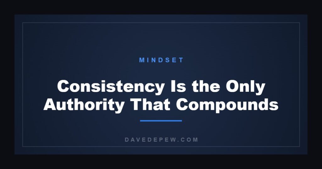 Consistency Is the Only Authority That Compounds