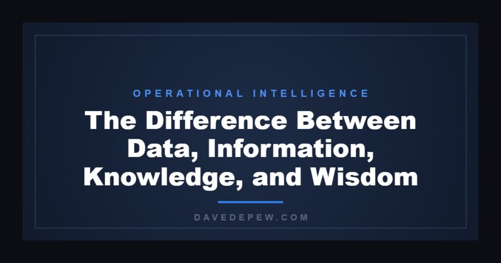 The Difference Between Data, Information, Knowledge, and Wisdom