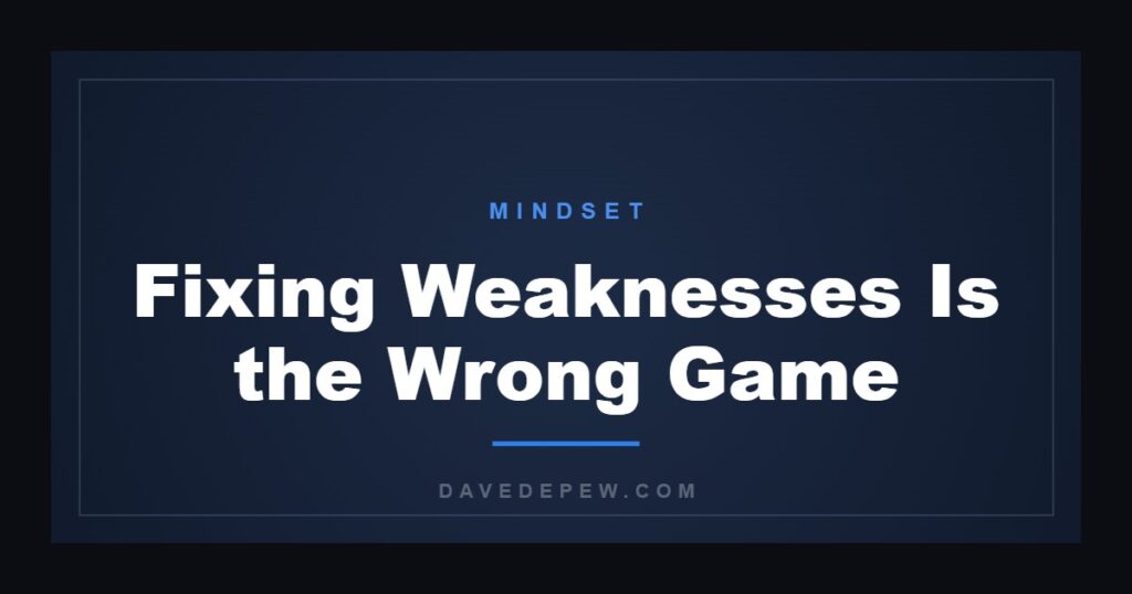 Fixing Weaknesses Is the Wrong Game