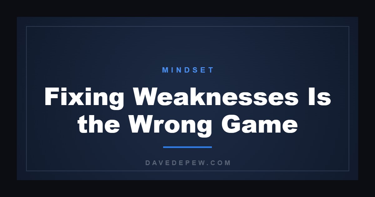 Fixing Weaknesses Is the Wrong Game