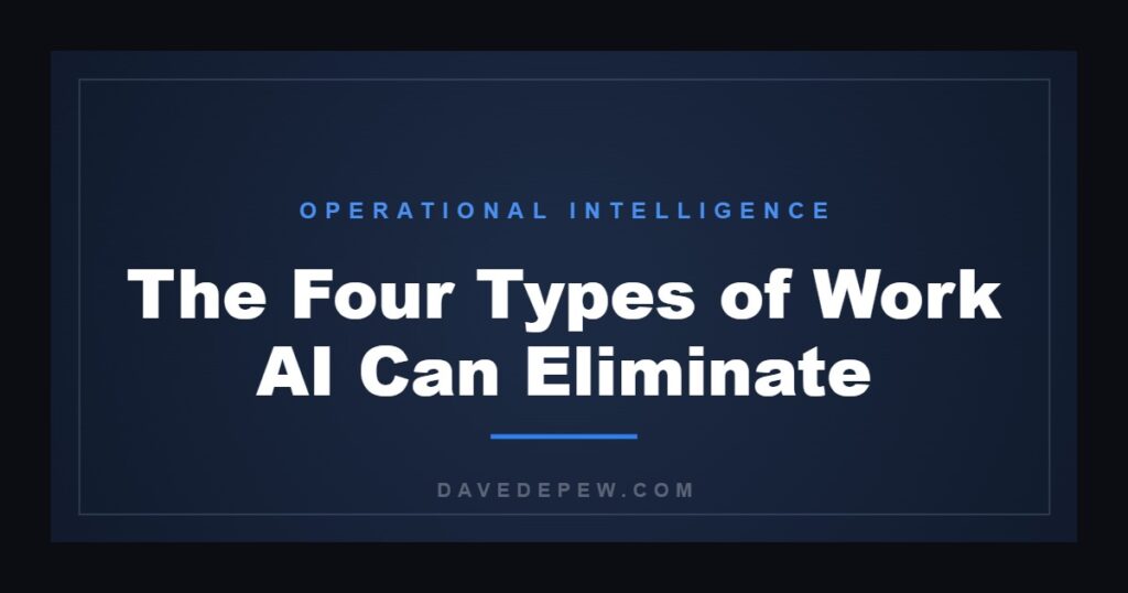The Four Types of Work AI Can Eliminate