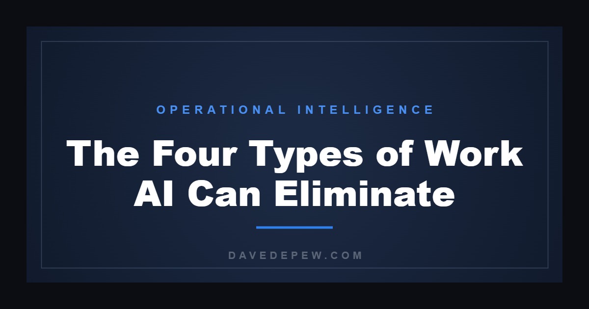 The Four Types of Work AI Can Eliminate