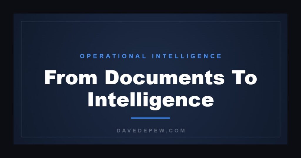 From Documents To Intelligence