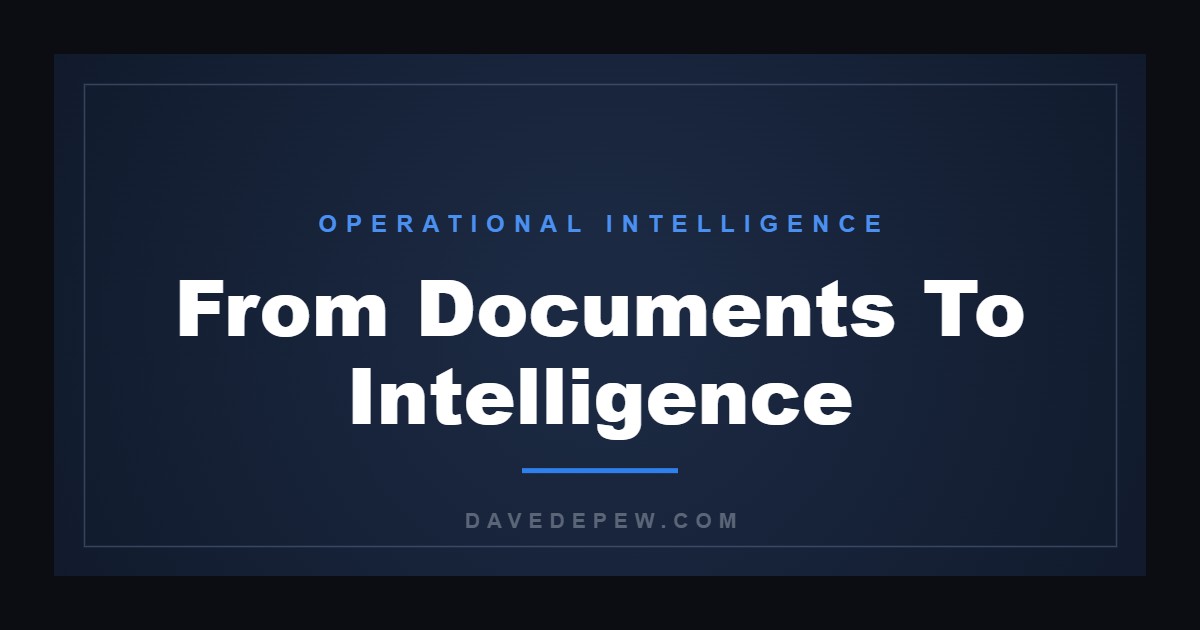 From Documents To Intelligence