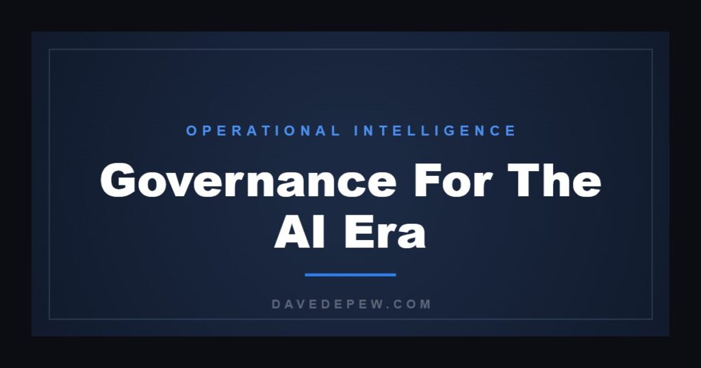 Governance For The AI Era
