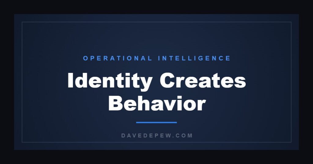 Identity Creates Behavior