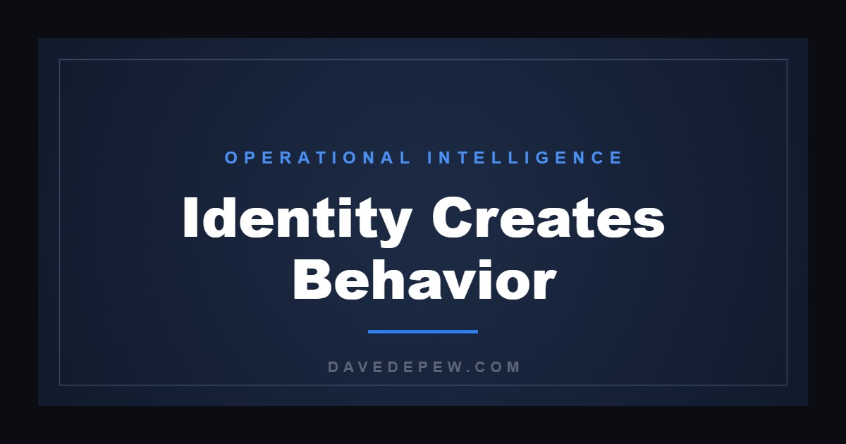 Identity Creates Behavior
