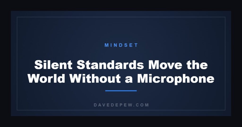 Silent Standards Move the World Without a Microphone