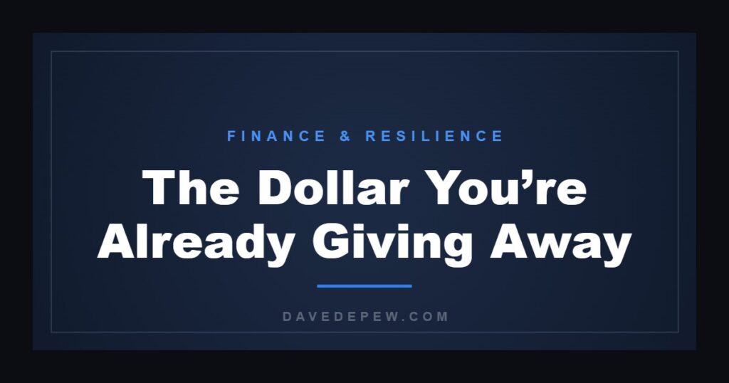 The Dollar You’re Already Giving Away