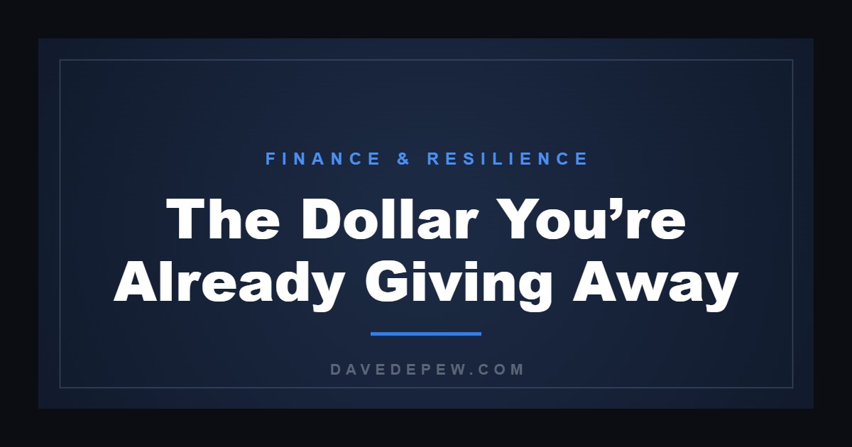 The Dollar You’re Already Giving Away