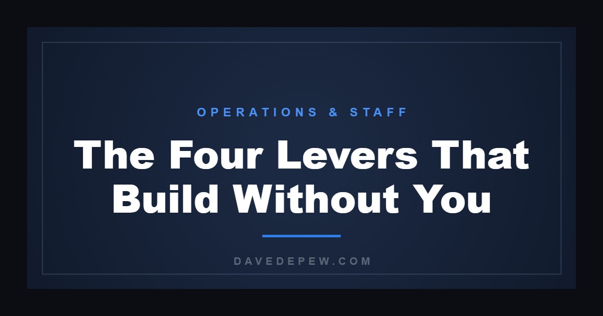 The Four Levers That Build Without You