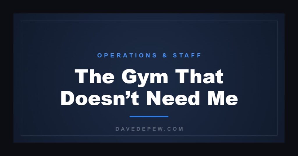 The Gym That Doesn’t Need Me