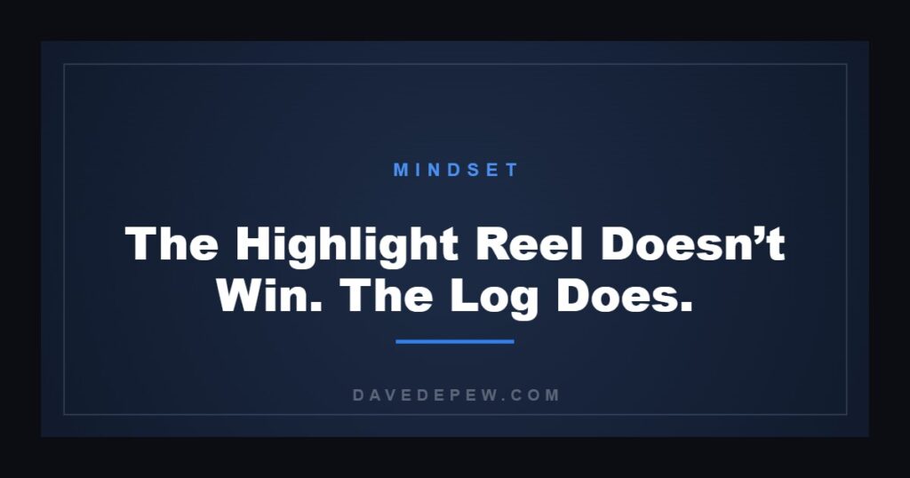 The Highlight Reel Doesn’t Win. The Log Does.