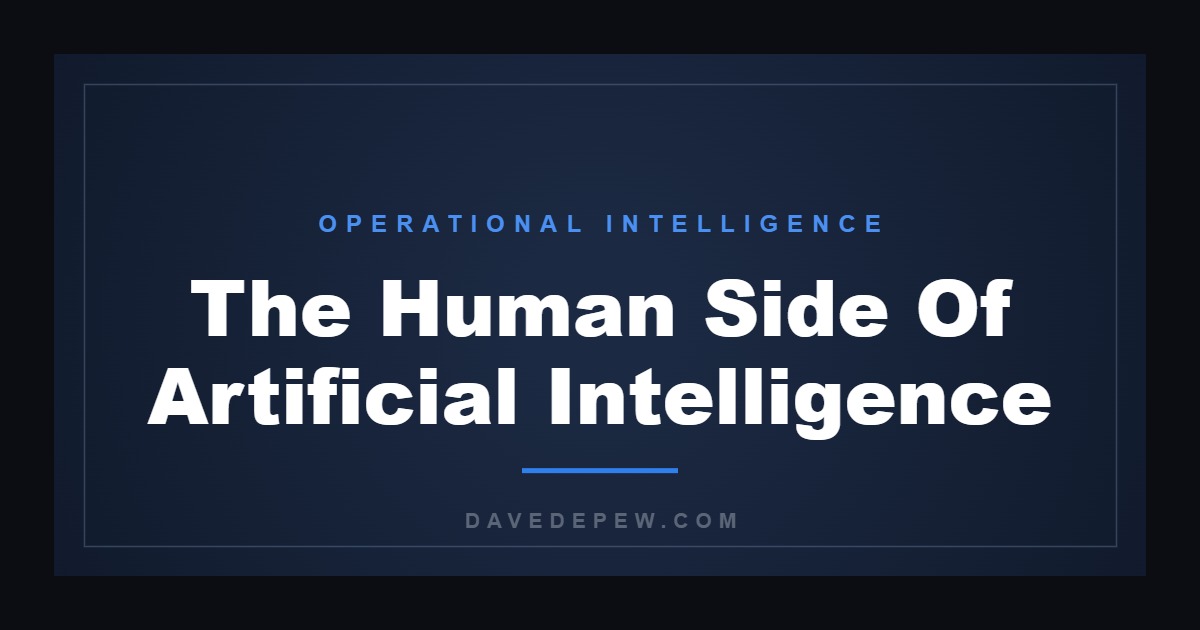 The Human Side Of Artificial Intelligence