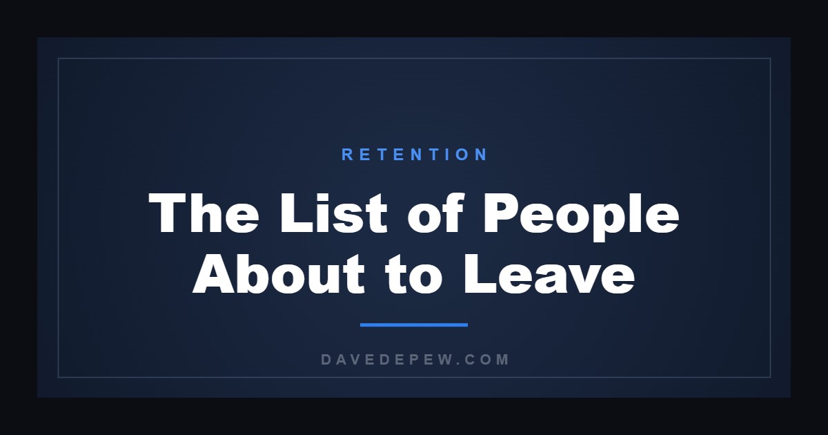 The List of People About to Leave