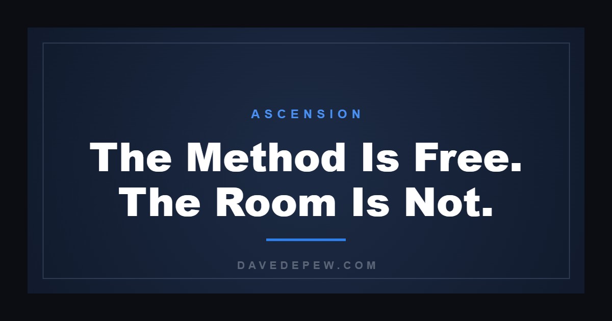 The Method Is Free. The Room Is Not.