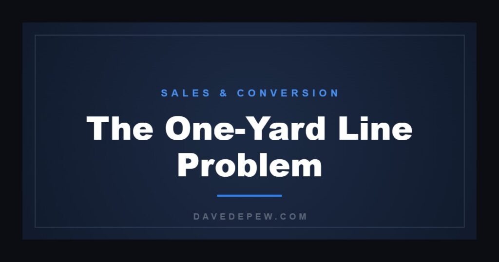 The One-Yard Line Problem