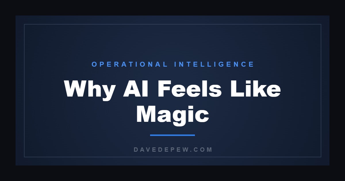 Why AI Feels Like Magic