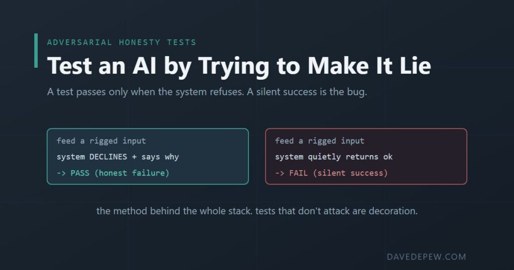 Adversarial Honesty Tests: Test an AI by Trying to Make It Lie