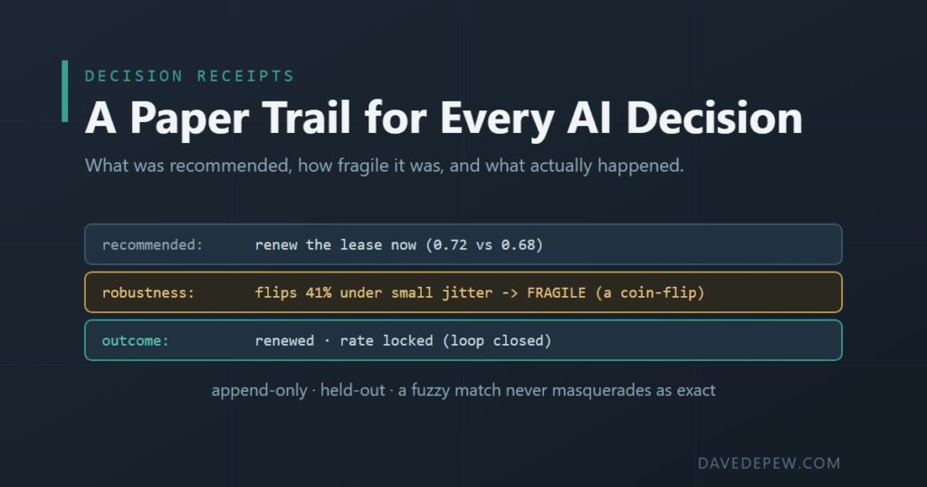 Decision Receipts: A Paper Trail for Every AI Decision