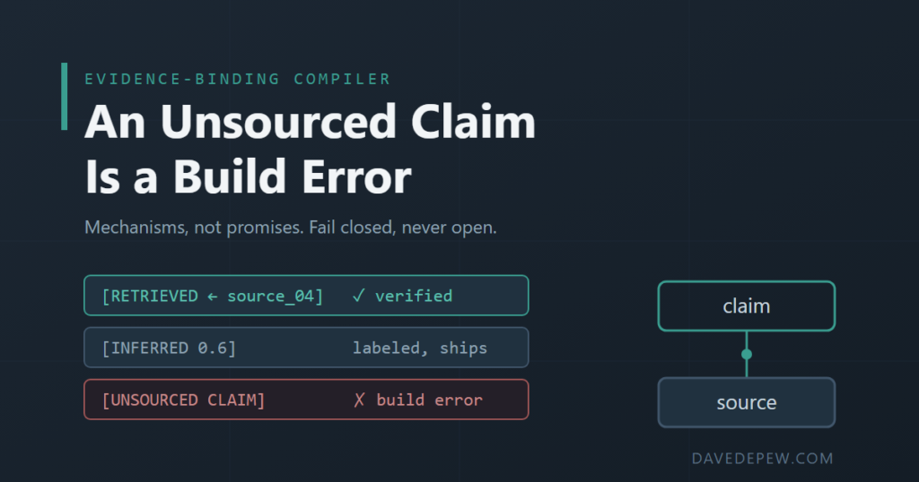 An Unsourced Claim Is a Build Error