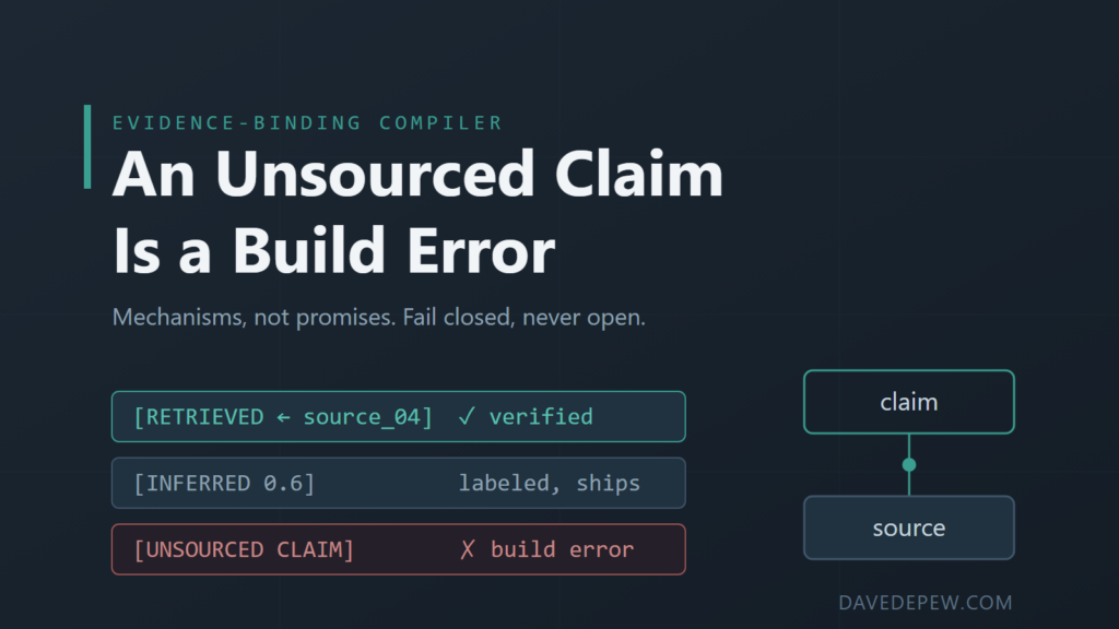 An Unsourced Claim Is a Build Error