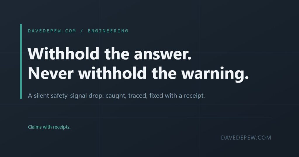 When You Withhold the Answer, Don’t Withhold the Warning